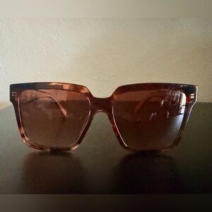 Prada SPR 24Z Tortoiseshell Oversized Sunglasses Brown Gradient